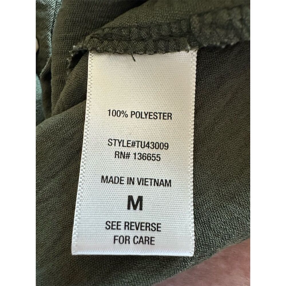 Beacon Apparel Women's Sleeveless Green Button-Up Blouse Size M - Picture 5 of 5